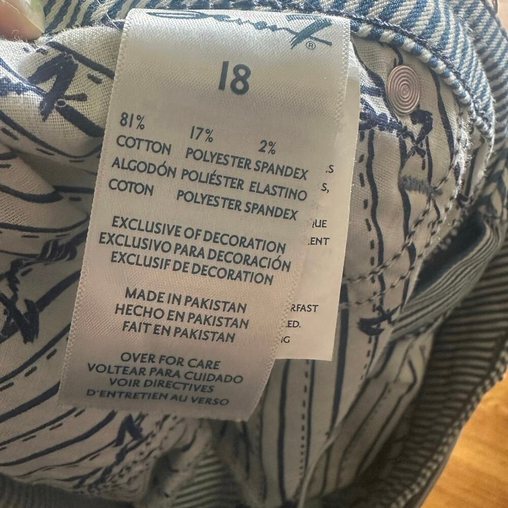 Seven7 Blue & White Striped Denim Mini Skirt – Size 18 - Picture 10 of 10